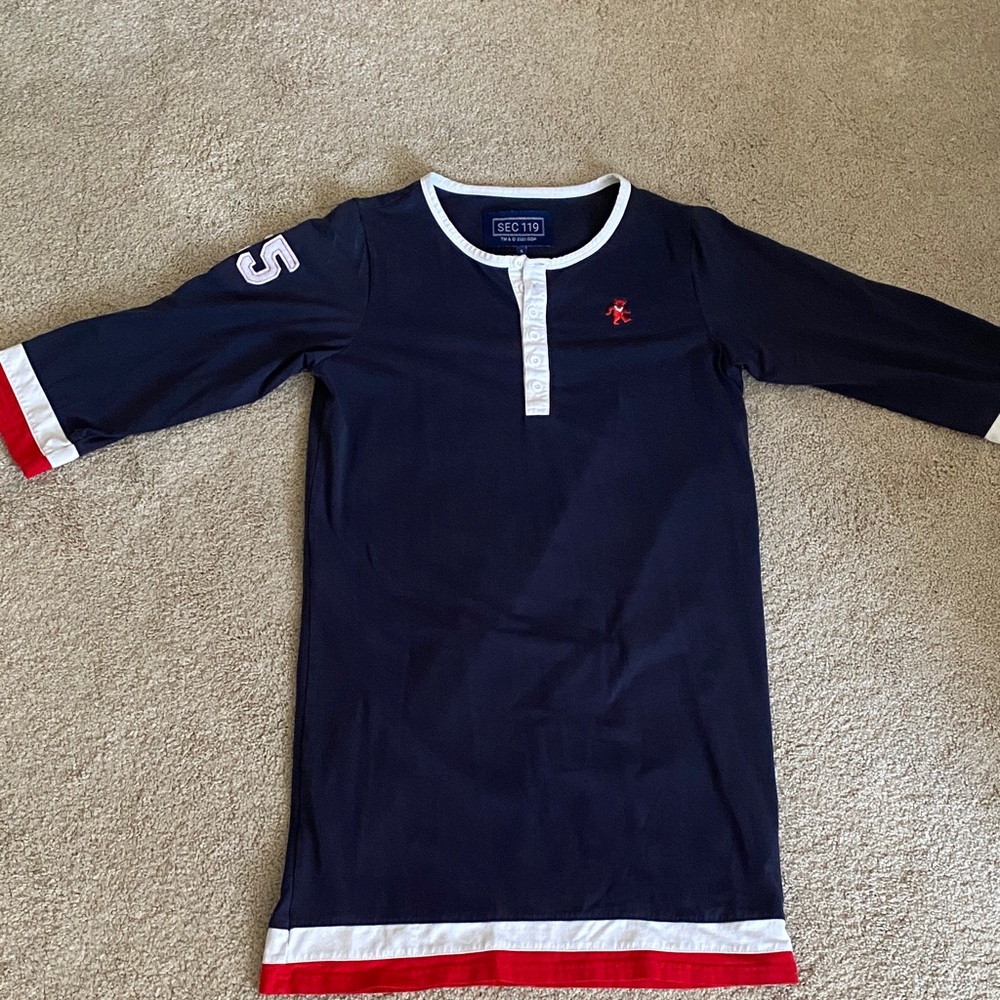 Grateful Dead Navy and Red Midi Dress